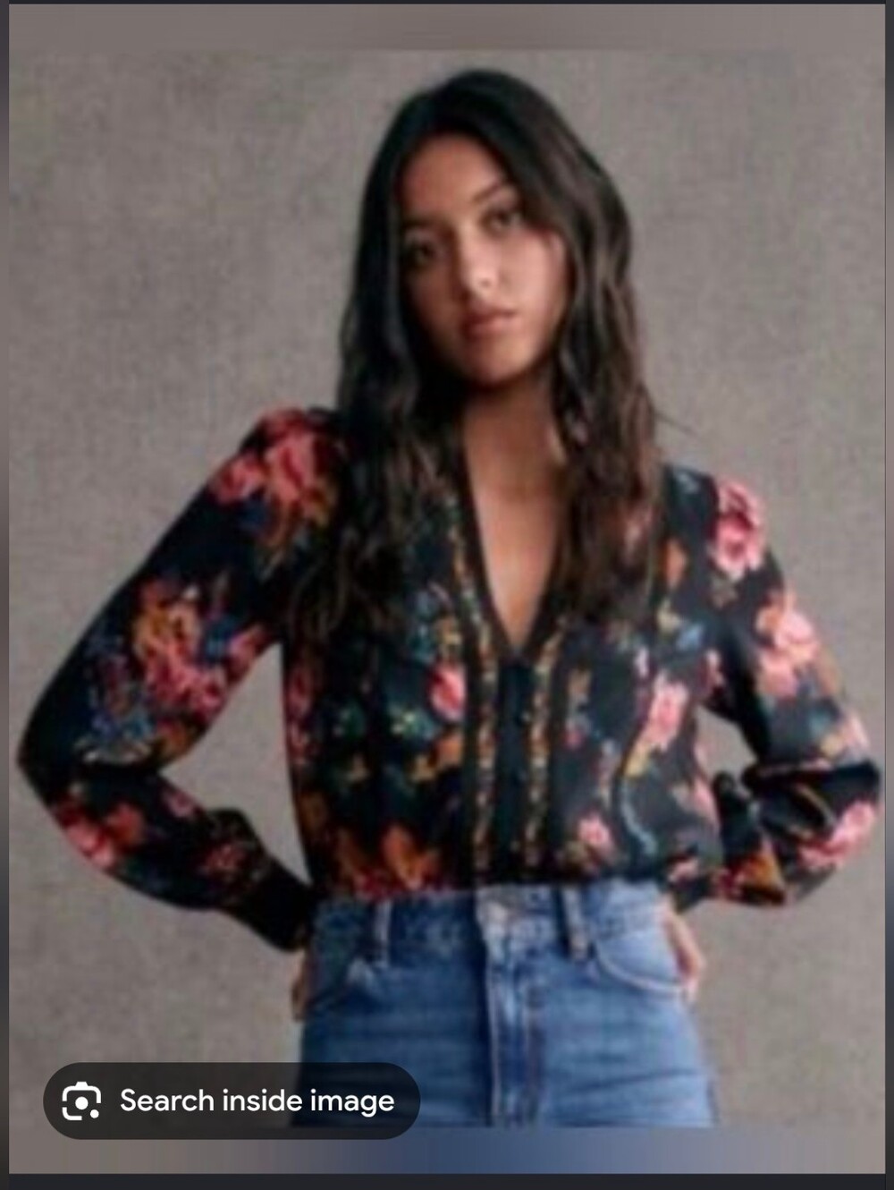 Sezane Floral Blouse Size 34 XS